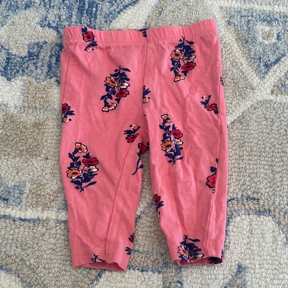 Carter's Pink Floral Leggings - Picture 1 of 3
